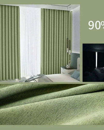 Elegant Soundproof Blackout Curtains - Premium Dual-Fabric Linen Cotton for Cozy Home Ambiance