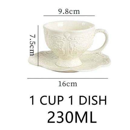 Elegant Palace Relief Ceramic Tea and Coffee Collection for Discerning Connoisseurs