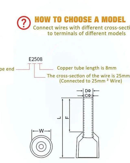 300-Piece Premium Copper Ferrule Connector Kit with Crimping Tool for Enhanced Electrical Connectivity