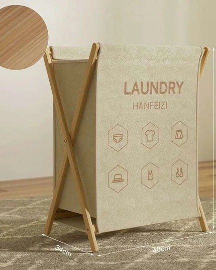 Chic Foldable Laundry Hamper with Lid - Elegant Cotton Linen Organizer for Stylish Home Storage