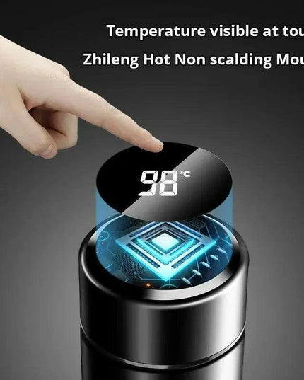 LED Temperature Display Smart Stainless Steel Thermos - 500ML Business Travel Companion