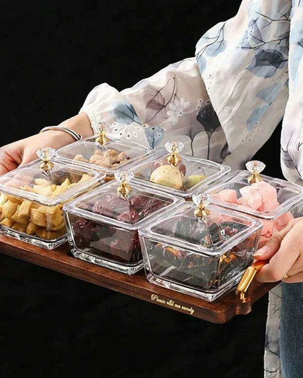 Sophisticated Glass Platter for Elegant Snack Presentation - Ideal for Upscale Events
