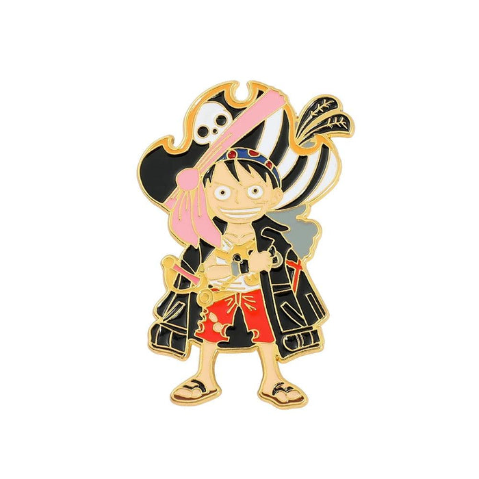 One Piece Anime Character Enamel Pin Set - Stylish Anime Jewelry Collection