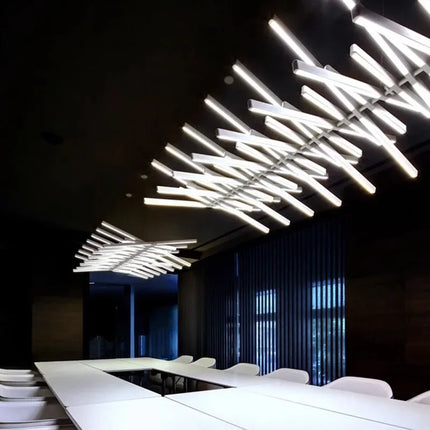 AuroraRealm Modern LED Fishbone Chandelier - Luxury Indoor Lighting