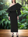 Customizable One-Shoulder Asymmetrical Ruffled Evening Gown
