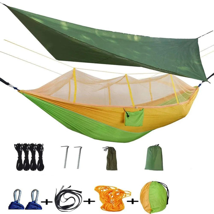Ultimate Adventure Hammock: Weatherproof with Mosquito Net and Canopy Protection