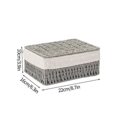 Stylish Woven Storage Basket – Versatile Organizer for Toys, Snacks, and Clothing with Convenient Handles