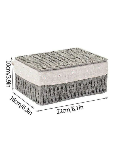 Stylish Woven Storage Basket – Versatile Organizer for Toys, Snacks, and Clothing with Convenient Handles