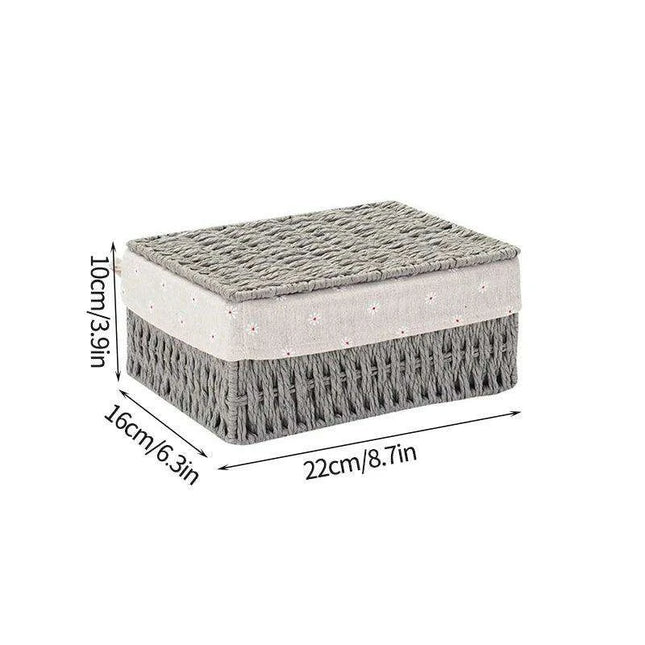 Stylish Woven Storage Basket – Versatile Organizer for Toys, Snacks, and Clothing with Convenient Handles