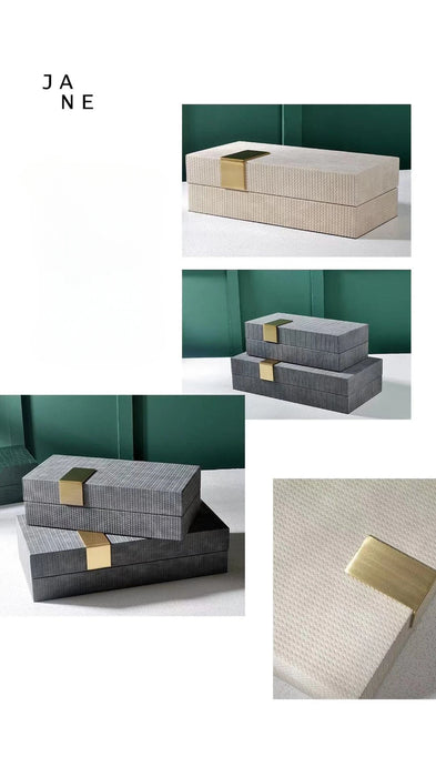 Luxurious Leather Jewelry Box: Stylish Tabletop Organizer & Decor Accent