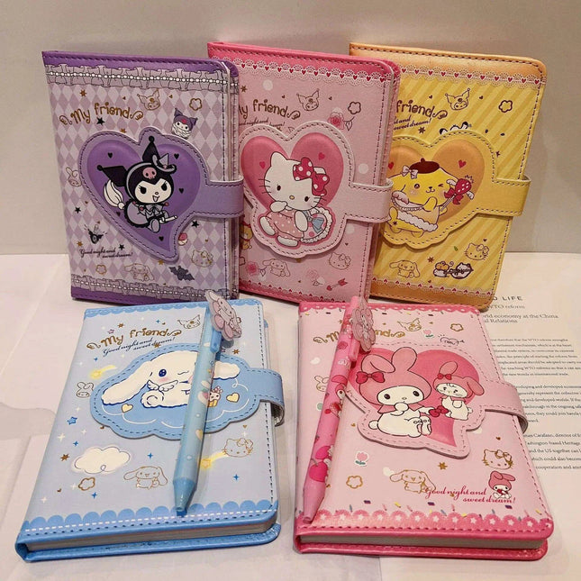 Sanrio Style Stationery Set - Adorable Hello Kitty & Cinnamoroll Planner with Cute Pen for Effortless Organization