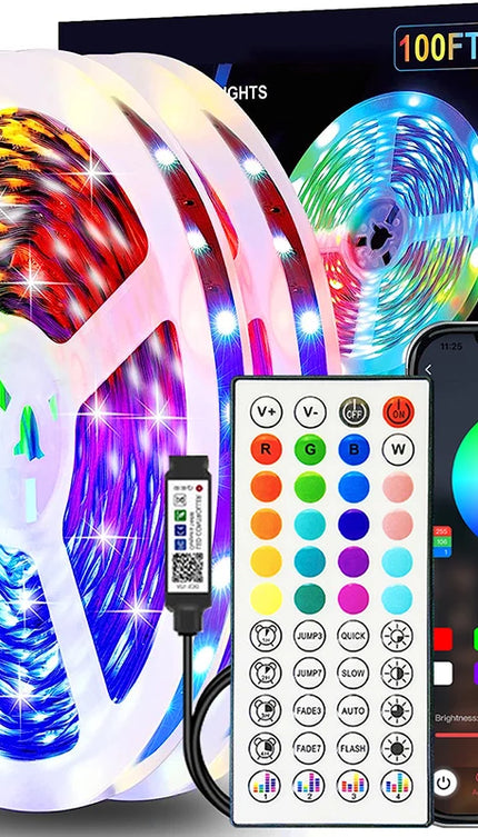 Shop1104762011 RGB LED Strip Lights 1M-40M, APP Control, Flexible Desi