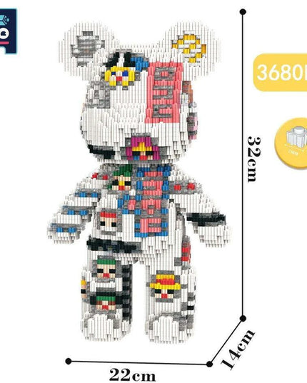 Adorable Bear Cub Building Block Set with Easy Storage - Inspire Creativity and Learning