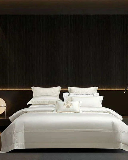 Luxurious Satin Tencel Bed Sheet and Quilt Cover Set with Pillowcases - 4 Piece Skin-Friendly Collection