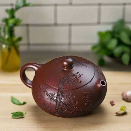 Artisan 250ml Yixing Purple Clay Teapot with Exclusive Dragon's Blood Sand Filter - A Collector's Delight for Tea Connoisseurs