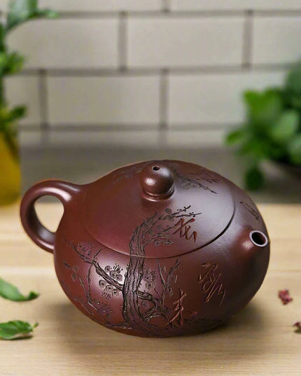Artisan 250ml Yixing Purple Clay Teapot with Exclusive Dragon's Blood Sand Filter - A Collector's Delight for Tea Connoisseurs