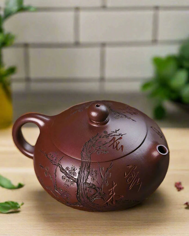 Artisan 250ml Yixing Purple Clay Teapot with Exclusive Dragon's Blood Sand Filter - A Collector's Delight for Tea Connoisseurs