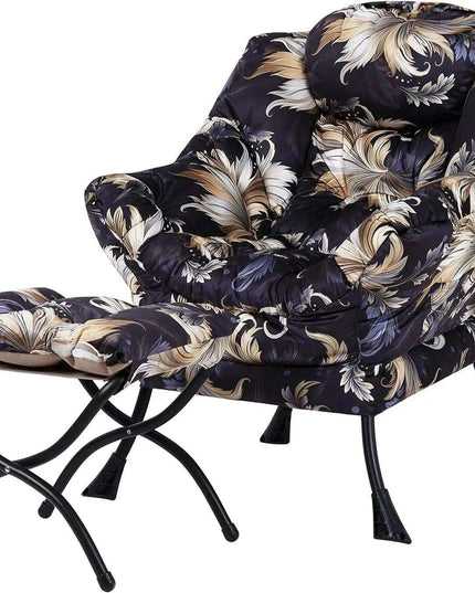 Elegant Lounge Chair Ensemble with Ottoman and Storage Compartment