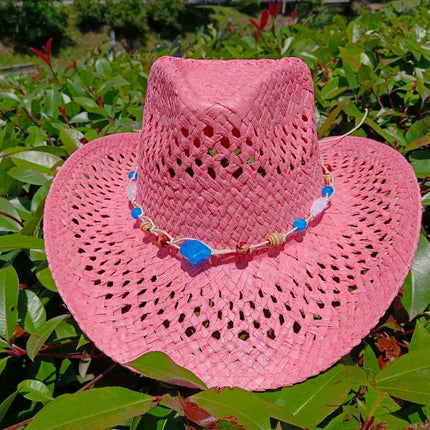 Vintage-Inspired Thick Straw Cowboy Hat
