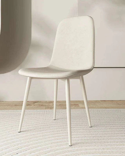 Chic White Leather Dining Chair for Upscale Aesthetics