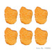 Set of 6 Realistic Artificial Fried Chicken Nuggets for Food Styling and Photography
