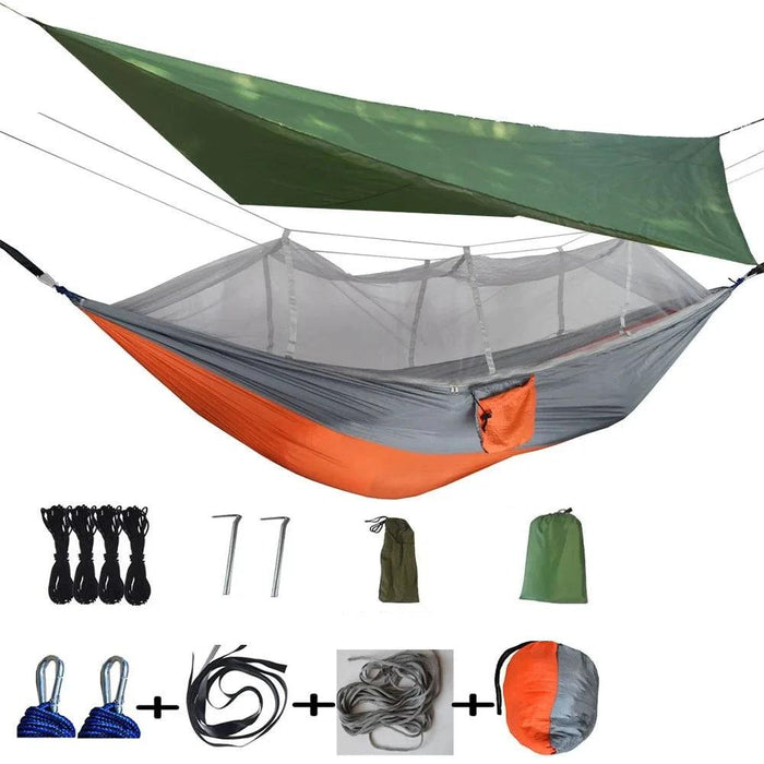 Ultimate Adventure Hammock: Weatherproof with Mosquito Net and Canopy Protection