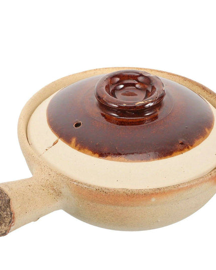 Rustic Charm Clay Casserole Pot - Versatile Earthenware Dish with Lid for Exquisite Home Cooking