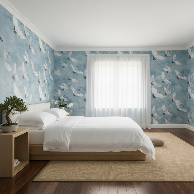 Japanese Crane Peel and Stick Wallpaper – Vintage Heron Bird, Waterproof, Removable Wallpaper japanese-crane-peel-and-stick-wallpaper-vintage-heron-bird-waterproof-removable Home Decor › Wall Coverings › Wallpaper & Murals