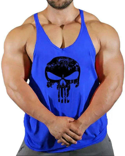 Men's Y-Back Sleeveless Gym Tank - Essential Workout Vest for Bodybuilders and Lifters
