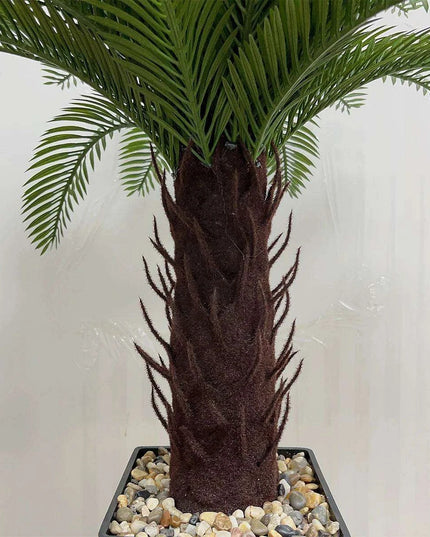 Lifelike Artificial Coconut Palm Tree with Elegant Planter - Ideal for Tropical Home and Garden Decor