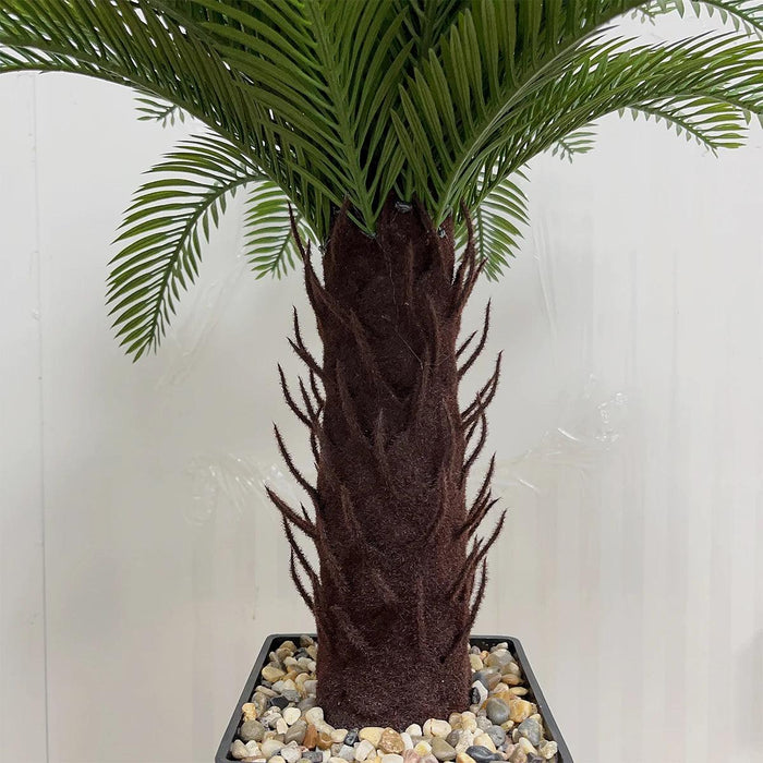 Lifelike Artificial Coconut Palm Tree with Elegant Planter - Ideal for Tropical Home and Garden Decor