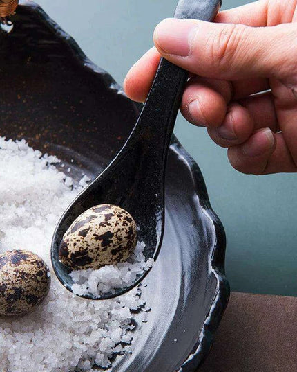 Chic Japanese Ceramic Soup Spoon - A Fusion of Style and Function for Culinary Enjoyment