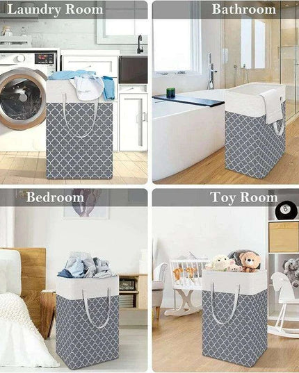 Oversized Waterproof Laundry Basket with 75L Capacity and Ergonomic Handles