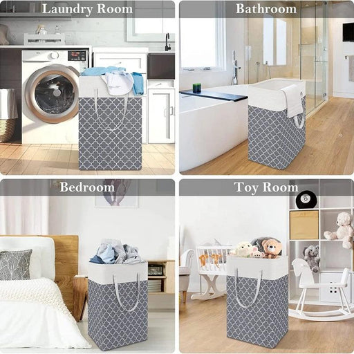 Oversized Waterproof Laundry Basket with 75L Capacity and Ergonomic Handles