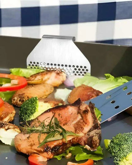 Heat-Resistant Stainless Steel Grease Trap Blocker for Griddles and BBQ Grills