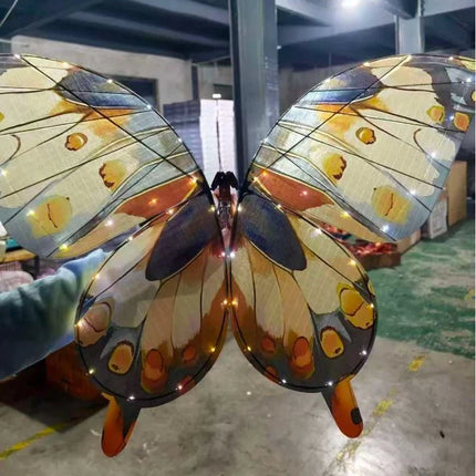 Rc Light Up Flapping Bionic Butterfly Led Flying Insect Model Stage Pr