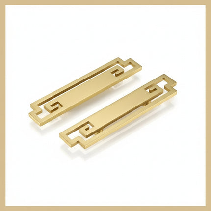 Solid Brass Cabinet Pull — Minimalist Handle for Wardrobes, Kitchens & Wine Cabinets