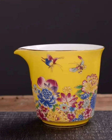 Vibrant Artisan Ceramic Kung Fu Tea Ceremony Set with Infuser and Teapot for an Enchanting Tea Experience