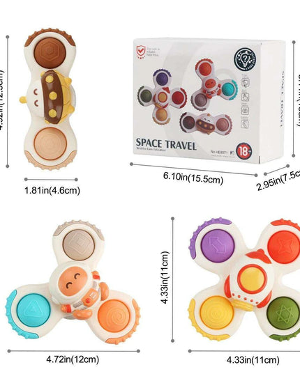 Galactic Splash Spinner Set: Engaging Bath Toys for Young Adventurers