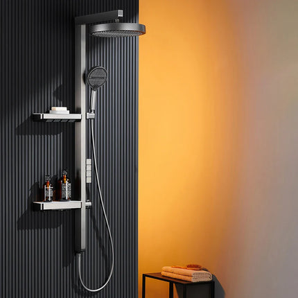 Wall-Mounted Smart LED Rainfall Shower System with Digital Dis