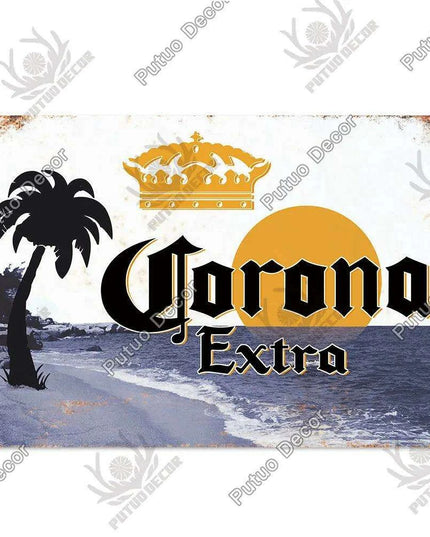 Retro Beer Sign Metal Wall Decor - Timeless Home Bar and Garage Accent
