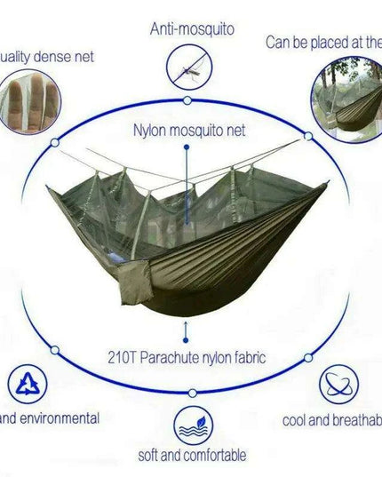 Ultimate Adventure Hammock: Weatherproof with Mosquito Net and Canopy Protection