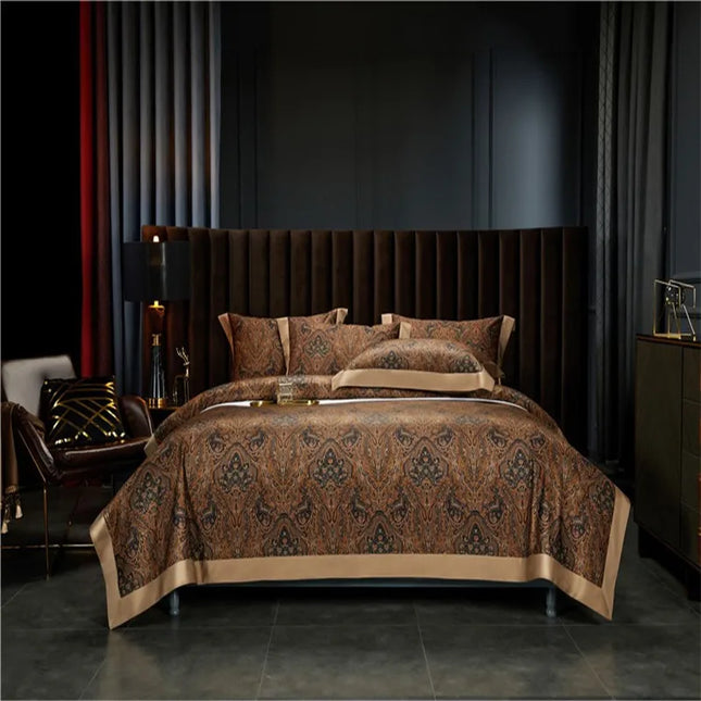 1000TC Egyptian Cotton Boho Duvet Cover Set – 4 Pcs, 7 Patterns, Queen to King