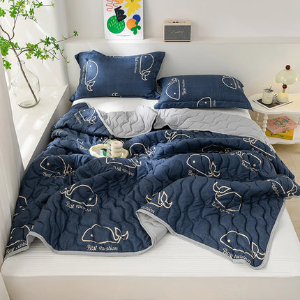 Breathable Quilted Summer Blanket Cooling Skin-friendly Comforter Soft Lightweight Quilt Well-vetilated Single Double Duvet Set breathable-quilted-summer-blanket-cooling-skin-friendly-comforter-soft-lightweight-quilt-well-vetilated-single-double-duvet-set-1