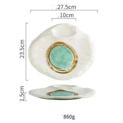 Artisanal Japanese Ceramic Plate for Elegant Dining Experiences
