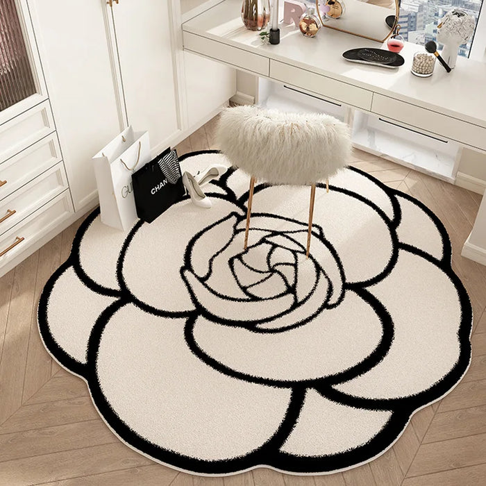 Floral Elegance Plush Carpet - Soft & Anti-Slip for Living Room and Bedroom Decor