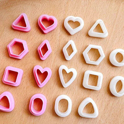 10-Piece DIY Geometric Clay Cutters for Unique Earring Designs - Soft Polymer Molds Set