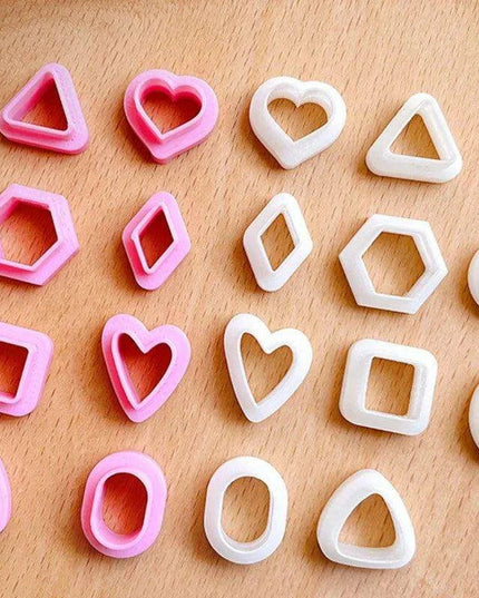 10-Piece DIY Geometric Clay Cutters for Unique Earring Designs - Soft Polymer Molds Set