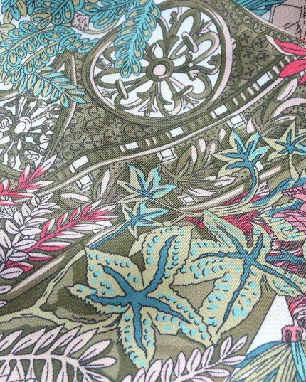 Garden Blossom Luxe Silk Square Scarf - Elegant Accessories for Women