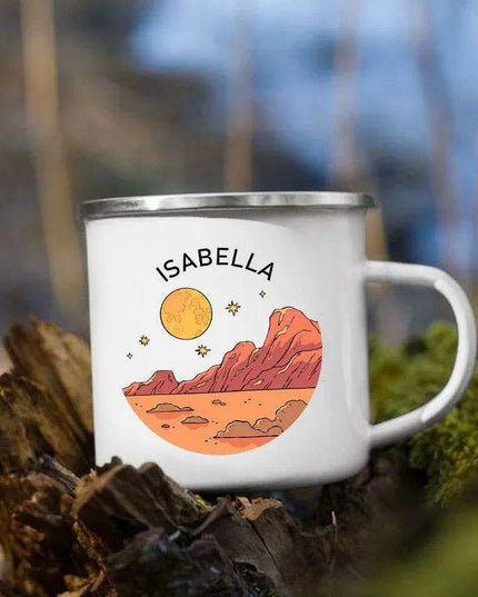 Customizable Enamel Camping Mugs for Memorable Outdoor Experiences - Personalized Coffee and Beer Cups